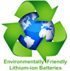 Our lithium-ion batteries are environmentally green and RoHs compliant